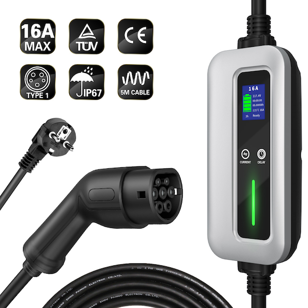 Chargeur EV portable réglable de type 2 de 3,5 kW 6A à 16A-2