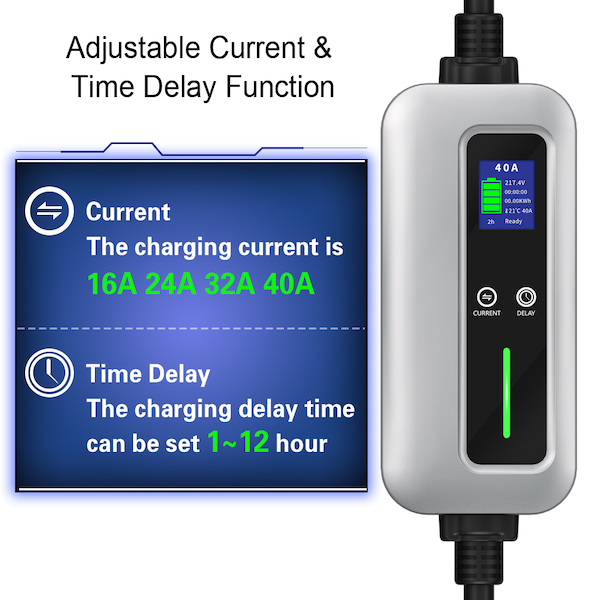 9.8KW 16A si 40A Atunse Iru 1 Ipele 2 To šee gbe EV Ṣaja-4