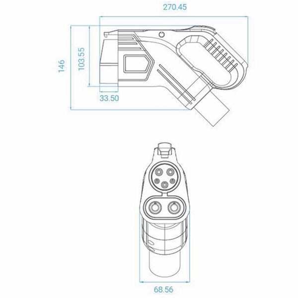 Cable de carga rápida para vehículos eléctricos CCS1 CC-3